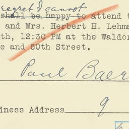 Invitation: 1950 October 16