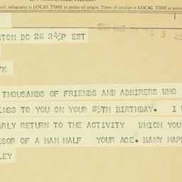 Telegram: 1963 March 28