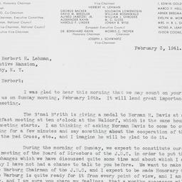 Letter: 1941 February 3