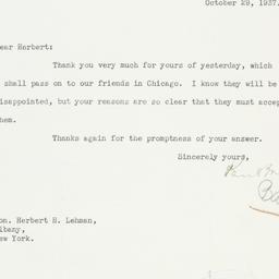 Letter: 1937 October 29