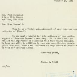 Letter: 1949 October 17