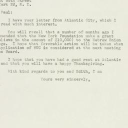 Letter: 1947 November 26