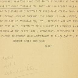 Telegram: 1946 September 5