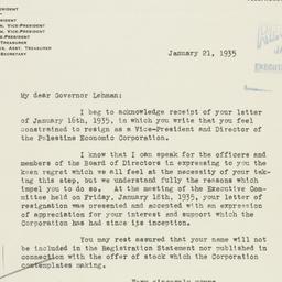Letter: 1935 January 21