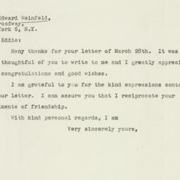 Letter: 1947 March 29