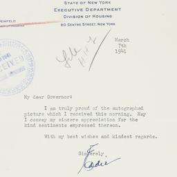 Letter: 1941 March 7