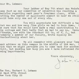 Letter: 1948 May 17