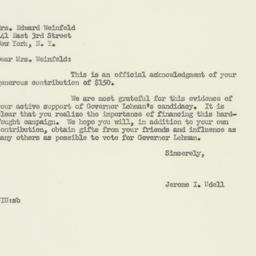 Letter: 1949 November 7