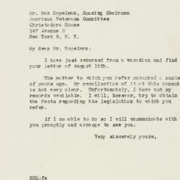 Letter: 1946 August 27