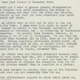 Letter: 1956 November 28
