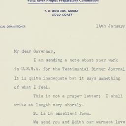 Letter: 1956 January 14