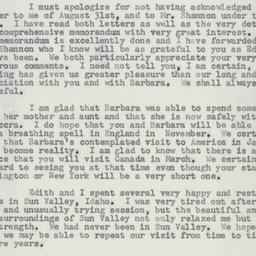Letter: 1954 September 30