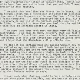 Letter: 1958 February 5