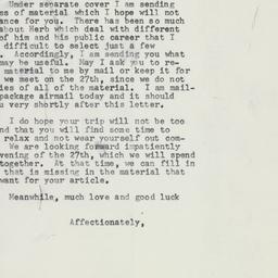 Letter: 1958 February 11