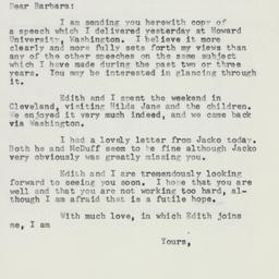 Letter: 1958 March 4