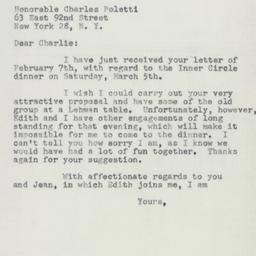 Letter: 1955 February 9