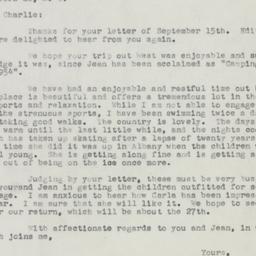 Letter: 1954 September 17