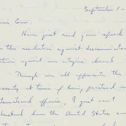 Letter: 1956 September 1