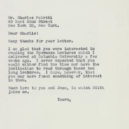 Letter: 1958 May 6