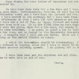 Letter: 1956 September 5