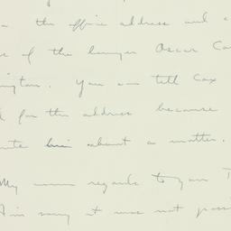 Letter: 1951 October 9