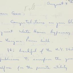 Letter: 1956 August 6