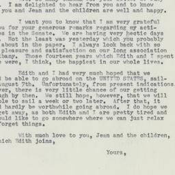 Letter: 1953 July 22