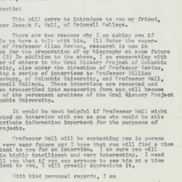 Letter: 1957 May 22
