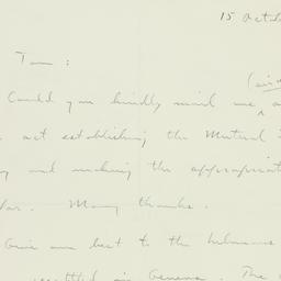 Letter: 1951 October 15