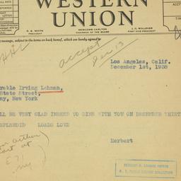 Letter: 1938 December 1