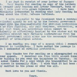 Letter: 1941 January 30