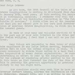 Letter: 1938 November 30