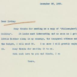 Letter: 1938 December 28