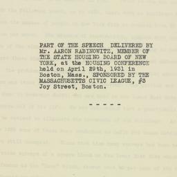 Speech: 1931 April 29