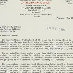Letter: 1950 February 21