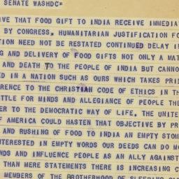 Telegram: 1951 March 16