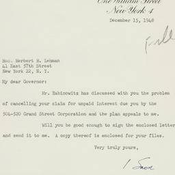 Letter: 1948 December 15