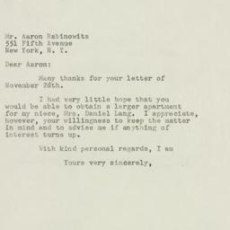 Letter: 1947 November 29