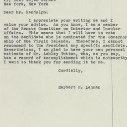 Letter: 1950 February 15