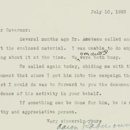 Letter: 1935 July 10