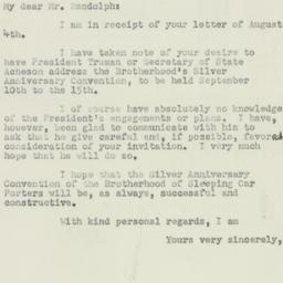 Letter: 1950 August 11