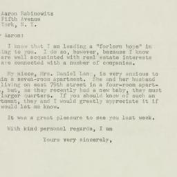 Letter: 1947 November 25