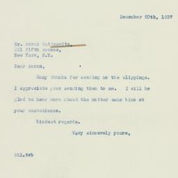 Letter: 1937 December 20