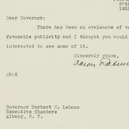 Letter: 1933 February 27