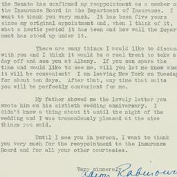 Letter: 1938 March 3
