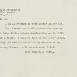 Letter: 1948 May 6