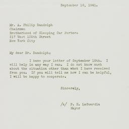 Letter: 1941 September 18