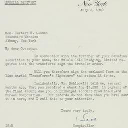 Letter: 1940 July 2