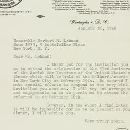 Press Release: 1948 January 26