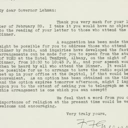 Letter: 1939 February 23